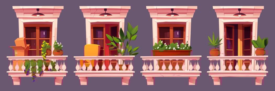 Old apartment house with classic windows vector