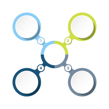 Infographic with 4 steps, process or options. png