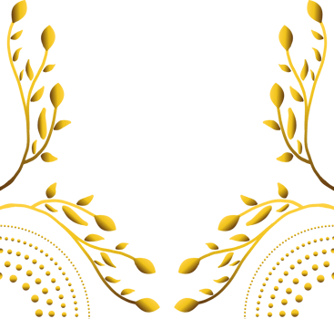 Abstract black background with golden floral ornament. png