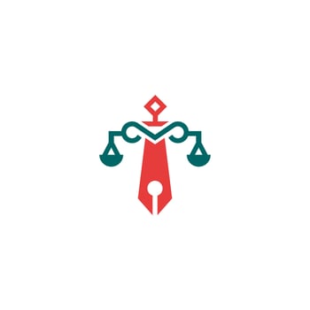 premium justice law firm law symbol logo design vector