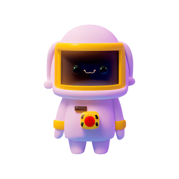 3d render of a bunny astronaut pink color isolated on white background png