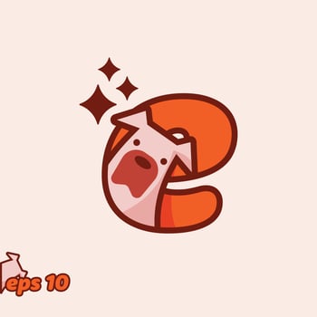 Peeking Dog Alphabet E vector