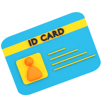 3D employee ID card png
