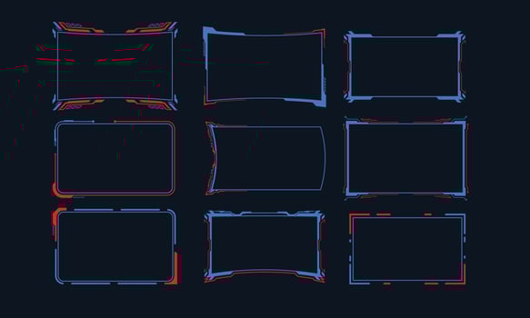 abstract sci fi frame template layout design concept background. vector illustration