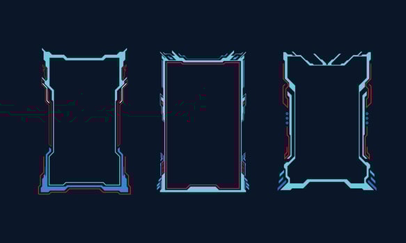 abstract sci fi frame template layout design concept background. vector illustration