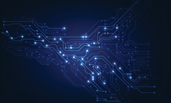 abstract circuit networking blockchain concept background vector