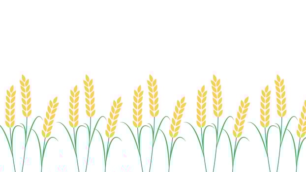 Wheat pattern wallpaper. oat symbol. free space for text. rice sign. Rice pattern wallpaper. vector