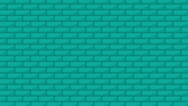 Brick pattern wallpaper. Brick wall background. Mint green brick wallpaper. vector