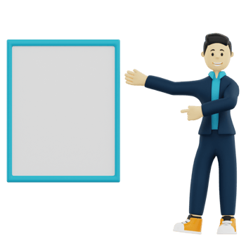 3d rendering presentation with whiteboard png