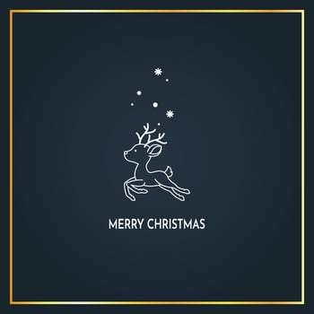 Reindeer character design. Reindeer symbol. Christmas poster. vector
