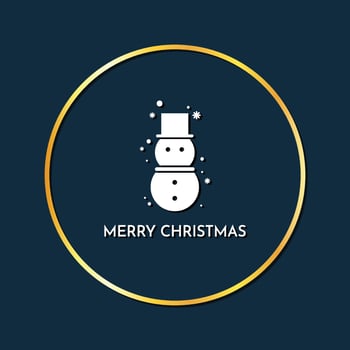 Snowman vector. Snowman logo design. Merry Christmas poster. vector