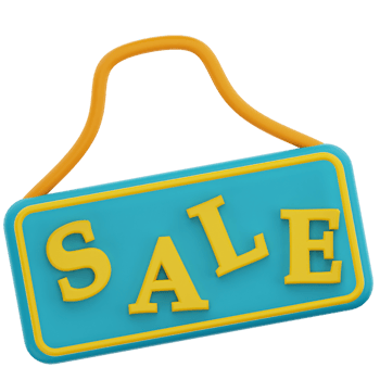 3d sale sign shop png