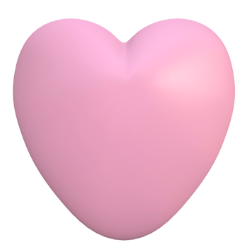 3d red heart for loved ones png