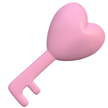3d red heart shaped lock with cute design png