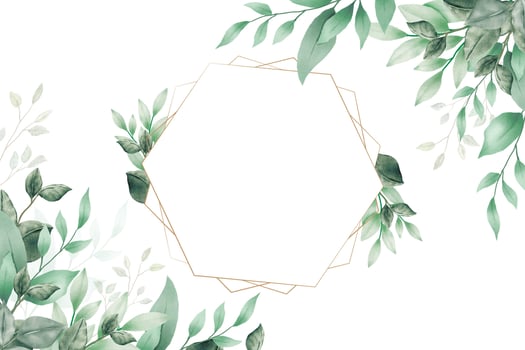 Beautiful Watercolor Floral Leaves background vector