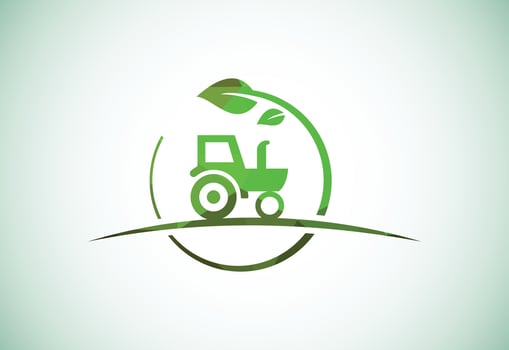 Tractor or farm low poly style logo design, suitable for any business related to agriculture industries. vector