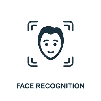 Face Recognition icon. Simple element from internet security collection. Creative Face Recognition icon for web design, templates, infographics and more vector