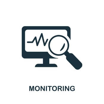 Monitoring icon. Simple element from internet security collection. Creative Monitoring icon for web design, templates, infographics and more vector