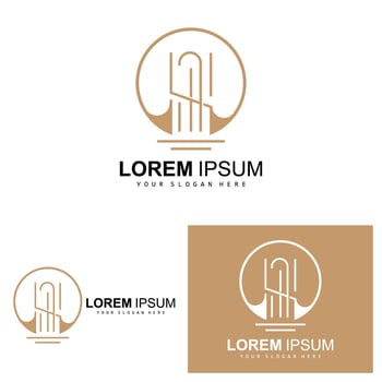 Pillar Logo, Law Design, Building Construction Pillar Vector, Product Brand Illustration Icon vector