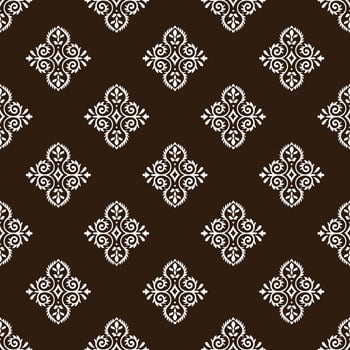 Seamless background. Vector texture. Damask style. Textile design