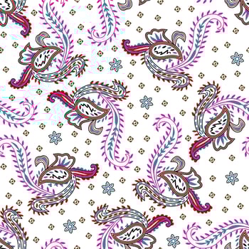Seamless background. Vector texture. Damask style. Textile design