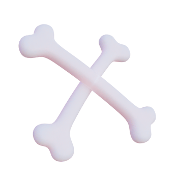 bone halloween on transparent background png