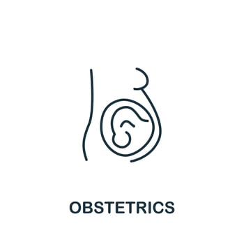 Obstetrics icon from medical collection. Simple line element Obstetrics symbol for templates, web design and infographics vector
