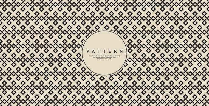 Ornate square line zig zag abstract pattern design. Decorative box line pattern vector