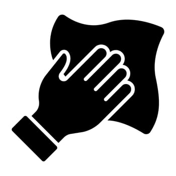 Wiping, cleaning vector simple icon