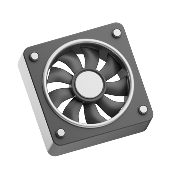 technology cooling fan illustration 3d png
