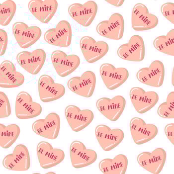 Seamless pattern for valentine's day with cute hearts vector