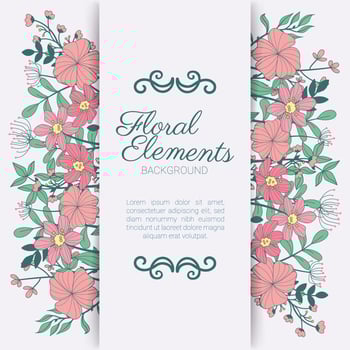Floral Elements Collection Background-01 vector