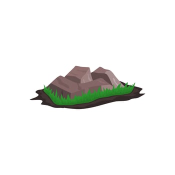 flat stone illustration vector