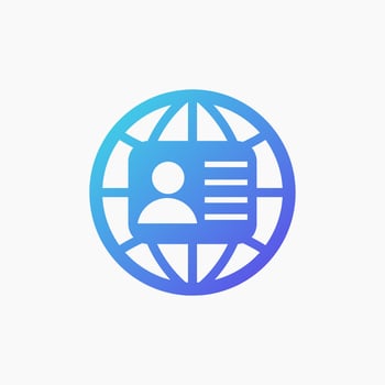 Simple logo global identity vector