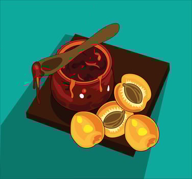 Honey vector illustration on white background