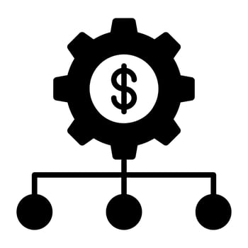Cashflow vector icon isolated on white background