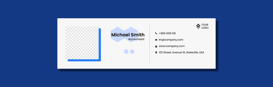 Free email signature template or email footer and personal social media cover design vector