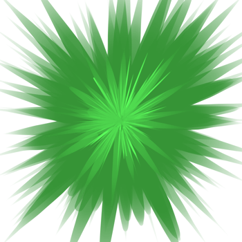 Abstract design green leaf spiral png