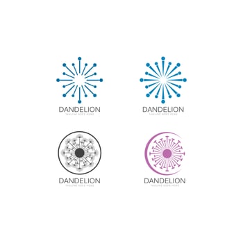 Illustration of concept dandelion. Vector