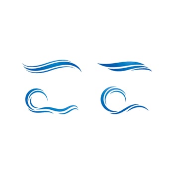 Water Wave symbol and icon Logo Template vector