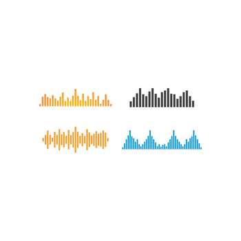 Sound waves vector illustration design