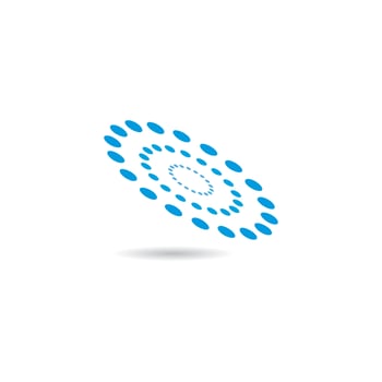 Abstract spiral logo template vector icon