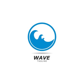 Water Wave Logo Template. vector Icon illustration