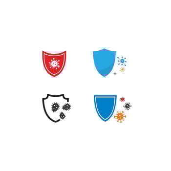 Protection against virus logo vector
