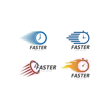 Faster and speed Logo Template vector icon illustration