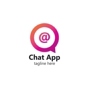 Speech bubble for Chat App. Vector logo design. Business concept