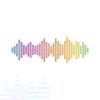Sound waves vector illustration