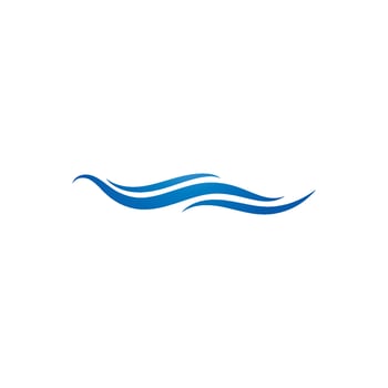 Water Wave Logo Template. vector Icon illustration