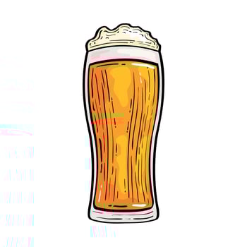 Isolated beer glass vector design
