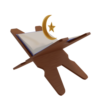 3d render illustration of al-quran with moon and star icon for decoration greeting card of ramadan and eid al fitr png